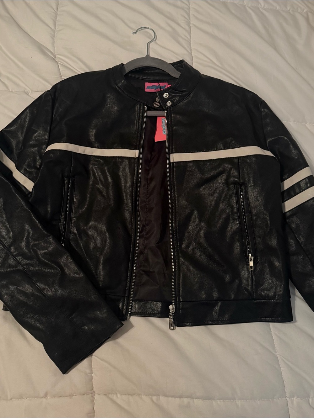 Edikted Oversized Faux Leather Jacket